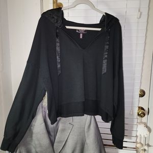 Crop Victoria Secret Hoodie satin trim